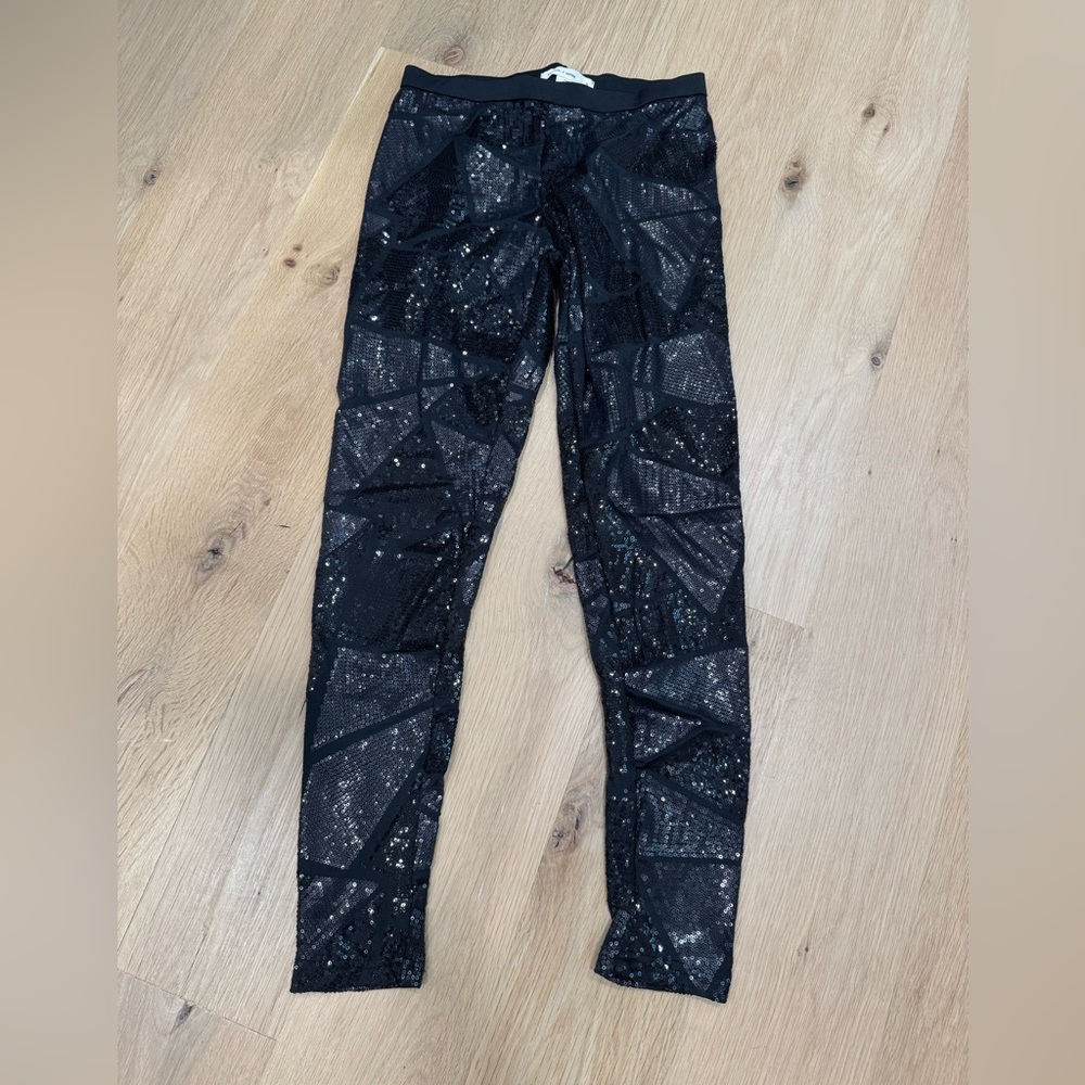 Silence + Noise Black Textured Leggings